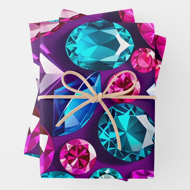 Colourful Jewel Art Wrapping Paper Sheets (Creator Uploaded)