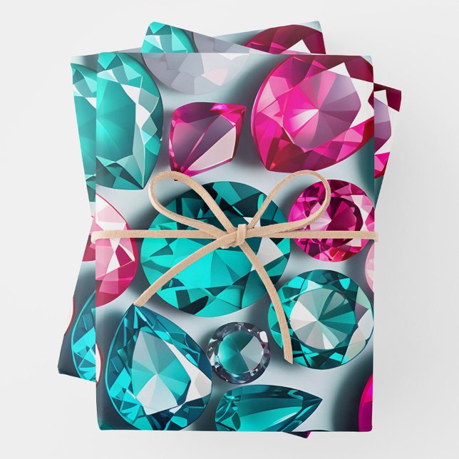 Colourful Jewel Art Wrapping Paper Sheets (Creator Uploaded)
