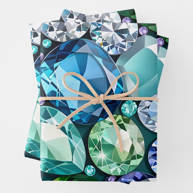 Colourful Jewel Art Wrapping Paper Sheets (Creator Uploaded)