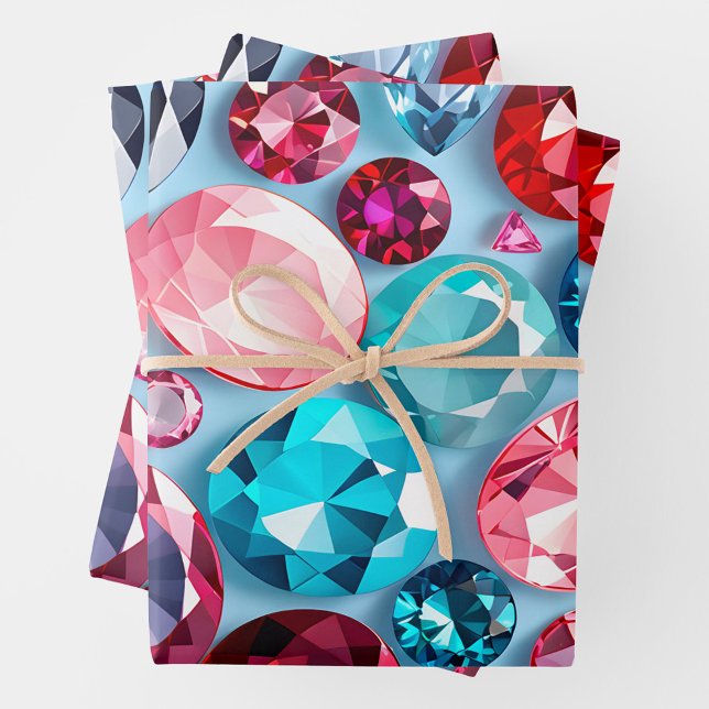 Colourful Jewel Art Wrapping Paper Sheets (Creator Uploaded)