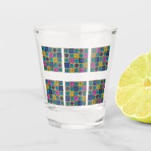 Colourful Jewel-Tone Tile Shot Glass
