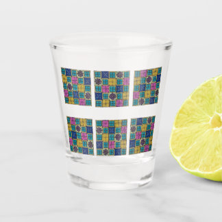 Colourful Jewel-Tone Tile Shot Glass