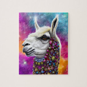 Colourful Jewelled Llama Jigsaw Puzzle