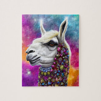 Colourful Jewelled Llama Jigsaw Puzzle