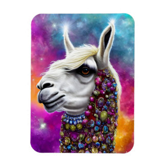 Colourful Jewelled Llama Magnet