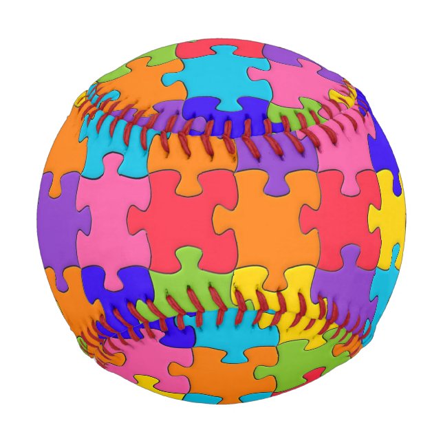 Colourful Jigsaw Puzzle Baseball (Front)