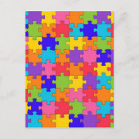 Colourful Jigsaw Puzzle Pattern