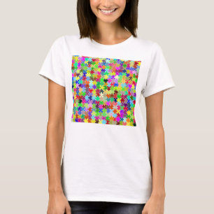 Colourful Jigsaw Puzzle Pattern T-Shirt