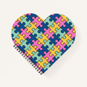Colourful Jigsaw Puzzle Pieces  Notebook