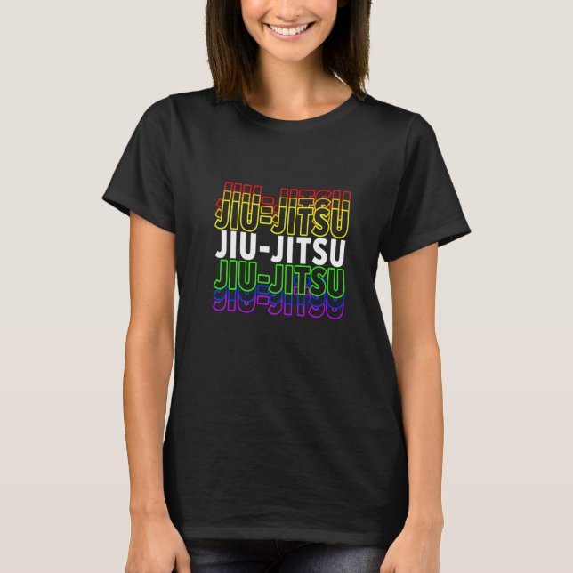 Colourful Jiu Jitsu Martial Arts Mma Fighter Japan T-Shirt (Front)