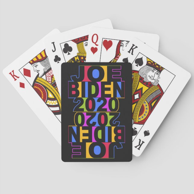 Colourful JOE BIDEN 2020 playing cards (Back)