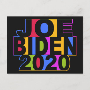 Colourful JOE BIDEN 2020 postcard