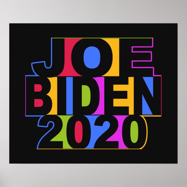 Colourful JOE BIDEN 2020 poster (Front)