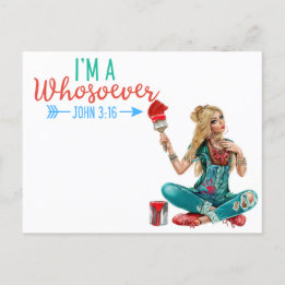 Colourful John 3:16 | Faith Postcard