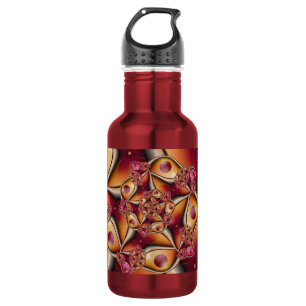 Colourful Joy Abstract Red Orange Fantasy Fractal 532 Ml Water Bottle