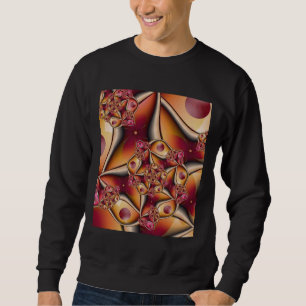 Colourful Joy Abstract Red Orange Fantasy Fractal Sweatshirt