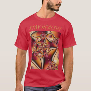 Colourful Joy Abstract Red Orange Fantasy Fractal T-Shirt