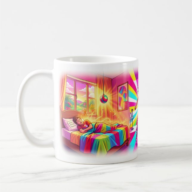 Colourful Joy and Freedom Poster Coffee Mug (Left)
