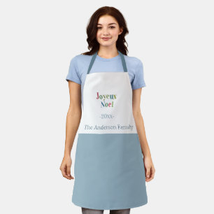 Colourful Joyeux Noel French Christmas Apron