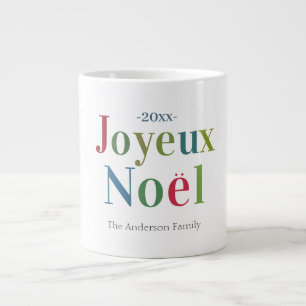Colourful Joyeux Noel French Christmas        Large Coffee Mug