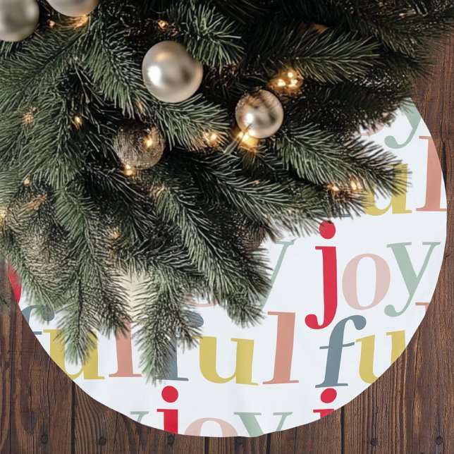 Colourful Joyful Christmas  Brushed Polyester Tree Skirt (Creator Uploaded)