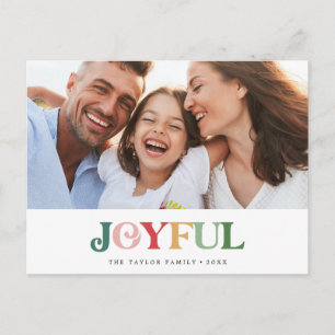 Colourful Joyful Christmas Landscape Photo Holiday Postcard