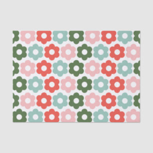 Colourful Joyful Christmas Retro Daisy Tissue Pape Tissue Paper