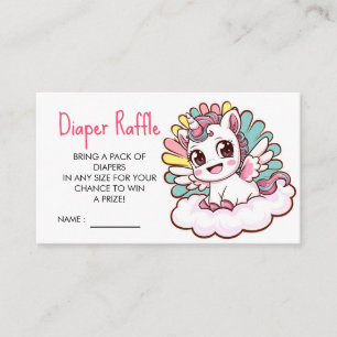 Colourful Joyful Unicorn Baby Shower Enclosure Card