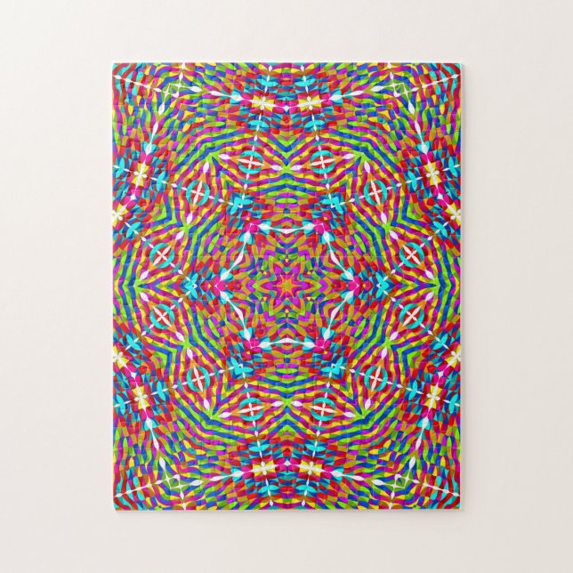 Colourful jumble Mandala Jigsaw Puzzle (Vertical)