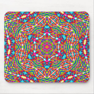 Colourful jumble Mandala Mouse Mat