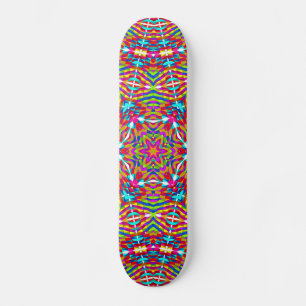 Colourful jumble Mandala Skateboard