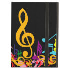 Colourful Jumbled Music Notes on Black