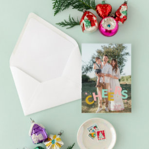 Colourful Jumping Letters Christmas Card