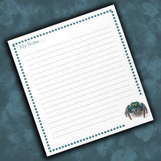 Colourful Jumping Spider Kids Notepad