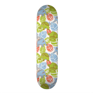 Colourful Jungle Elephants Skateboard
