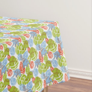 Colourful Jungle Elephants Tablecloth