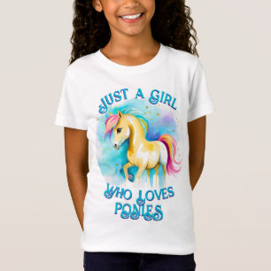 Colourful Just A Girl Spirit Pony 15 Kid's T-Shirt