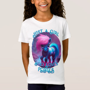 Colourful Just A Girl Spirit Pony 4 Kid's T-Shirt
