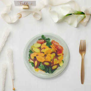 Colourful Kale Salad 4Gail Paper Plate