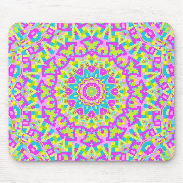 Colourful Kaleidoscope 010 Mouse Mat (Front)