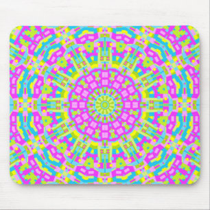 Colourful Kaleidoscope 01 Mouse Mat