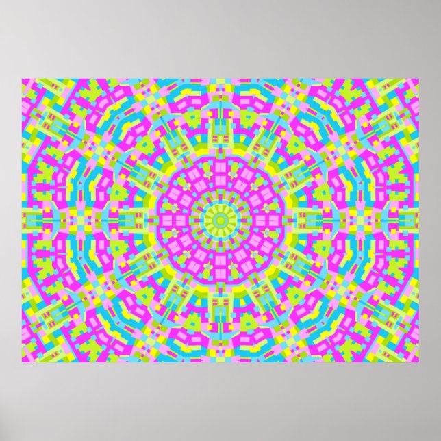 Colourful Kaleidoscope 01 Poster (Front)