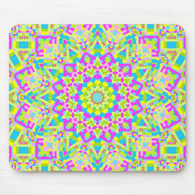 Colourful Kaleidoscope 02 Mouse Mat (Front)
