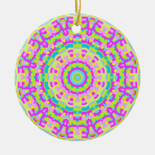 Colourful Kaleidoscope 03 Ceramic Tree Decoration