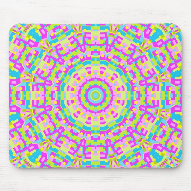 Colourful Kaleidoscope 03 Mouse Mat (Front)
