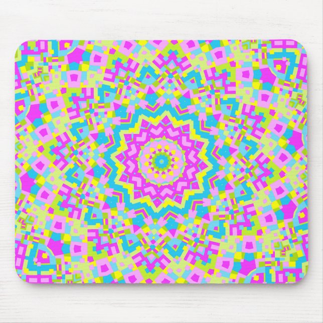 Colourful Kaleidoscope 04 Mouse Mat (Front)