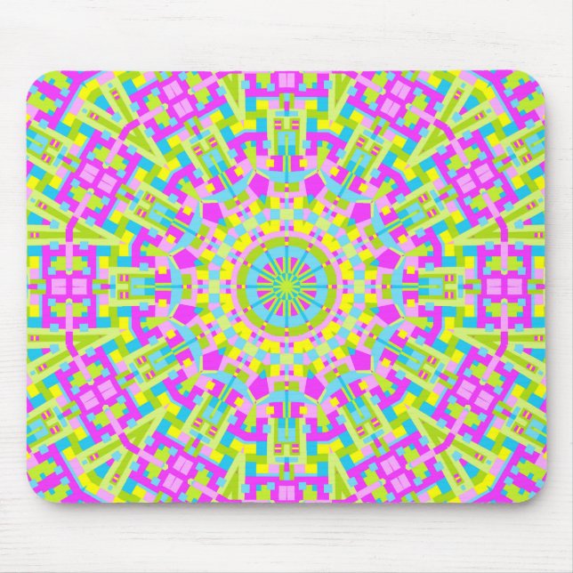 Colourful Kaleidoscope 05 Mouse Mat (Front)