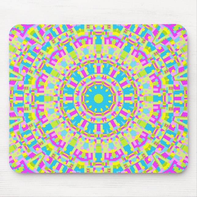 Colourful Kaleidoscope 06 Mouse Mat (Front)
