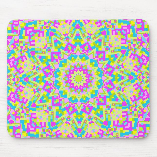 Colourful Kaleidoscope 07 Mouse Mat (Front)