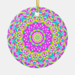 Colourful Kaleidoscope 08 Ceramic Tree Decoration
